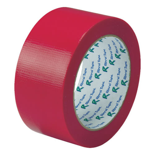 リンレイテープ 包装用PEワリフテープ 赤色 50mm×25m EF67450X25RD