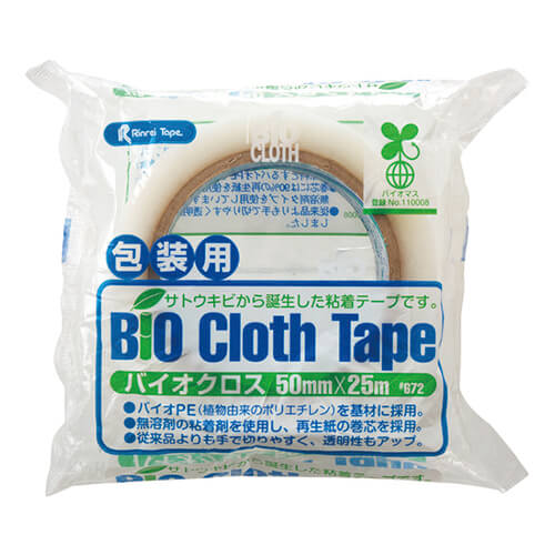 【廃番商品】クロステープ50mm×25m　透明　【リンレイテープ 包装用バイオクロステープ ＥＦ６７２ ５０×２５】