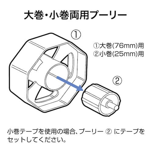 【廃番商品】テープカッター　スチール紙管用　1インチ、3インチ　【ＯＰ テープカッター 白】
