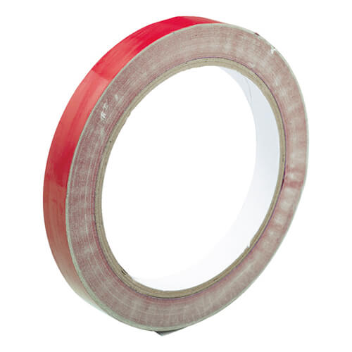 【廃番商品】バッグシーリングテープ12mm×50m　赤　【ＴＲＵＳＣＯ バッグシーリングテープ 赤 １２ｍｍ×５０ｍ】