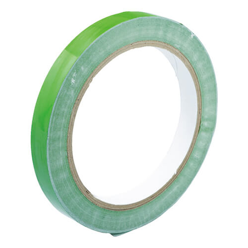 【廃番商品】バッグシーリングテープ12mm×50m　緑　【ＴＲＵＳＣＯ バッグシーリングテープ 緑 １２ｍｍ×５０ｍ】
