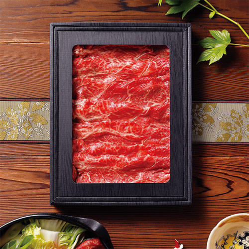 精肉用ギフト箱 小（黒木目柄）
