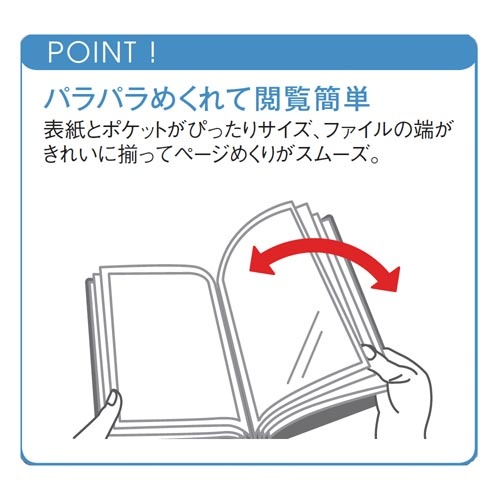 透明クリヤーブックＡ２縦ブルー２０Ｐ