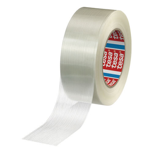 【廃番商品】結束テープ25mm×50m　白　【ｔｅｓａ フィラメントテープ 白 ２５ｍｍｘ５０ｍ】