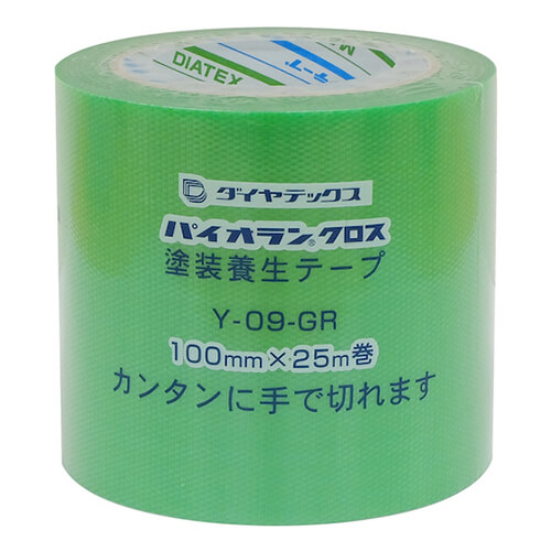 ダイヤテックス パイオラン 塗装養生用テープグリーン 100mm×25m Y09GR100MM