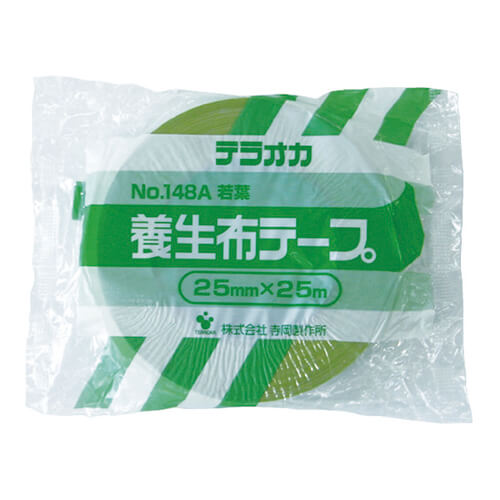 寺岡製作所 養生用布テープ No.148A 若葉 25mm×25m 148A25X25