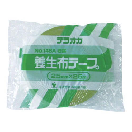 寺岡製作所 養生用布テープ No.148A 若葉 50mm×25m 148A50X25 | 梱包材