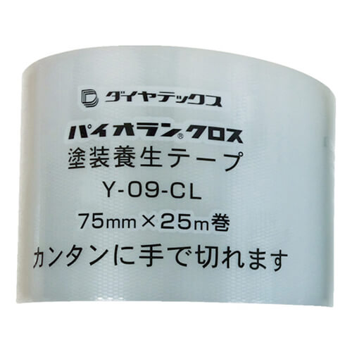 ダイヤテックス パイオラン 塗装養生用テープ クリア 75mm×25m Y09CL75MM