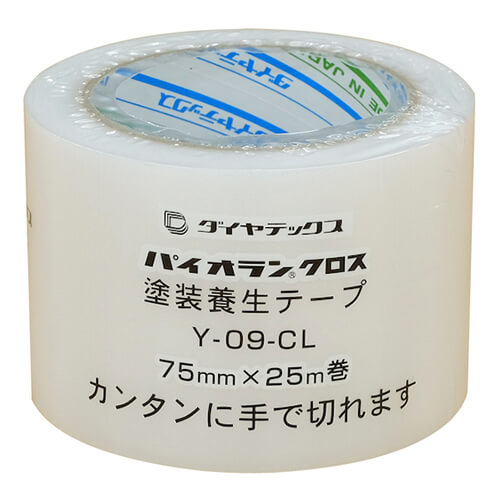 ダイヤテックス パイオラン 塗装養生用テープ クリア 75mm×25m Y09CL75MM