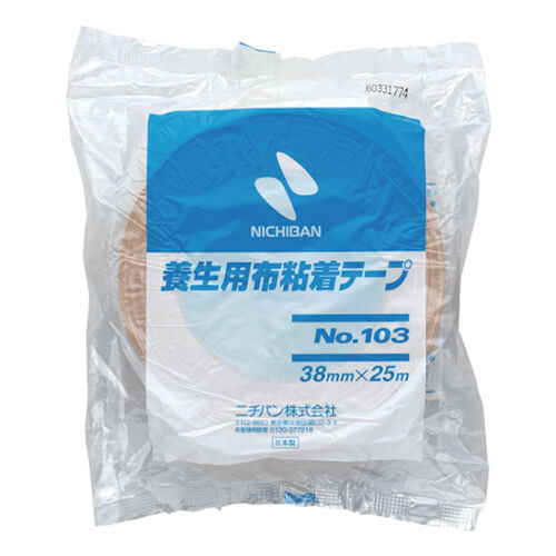 ニチバン 養生用布粘着テープ103 黄土 38mm×25m 10338