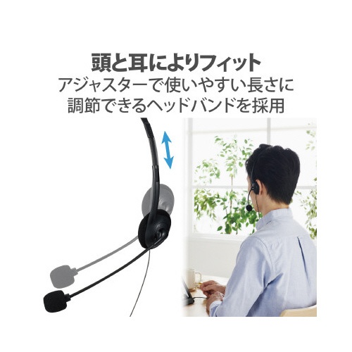 【廃番商品】ヘッドセット　両耳　オーバーヘッド　小型　４極