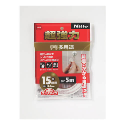 ニトムズ 超強力両面テープ多用途 15mm×5m T4542