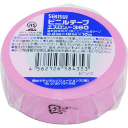 ビニールテープ19mm×10m　ピンク　【積水 エスロンテープ＃３６０ １９×１０ ピンク】
