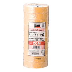 トラスコ中山 脱鉛タイプ ビニールテープ 19mm×20m 黄 TM1920Y-10P（10巻入）
