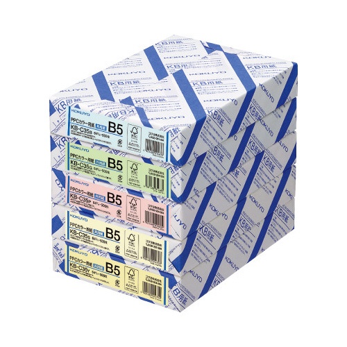 ＰＰＣカラー用紙共用紙６４ｇ　Ｂ５　５００枚黄