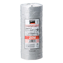 トラスコ中山 脱鉛タイプ ビニールテープ 19mm×20m 灰 TM1920GY-10P（10巻入）