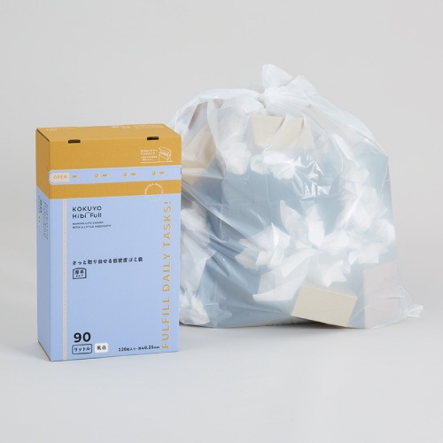 さっと取り出せる低密度ゴミ袋　厚手９０Ｌ　箱乳白
