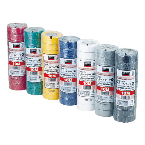 【廃番商品】トラスコ中山 脱鉛タイプ ビニールテープ 19mm×20m 緑 TM1920GN-10P（10巻入）