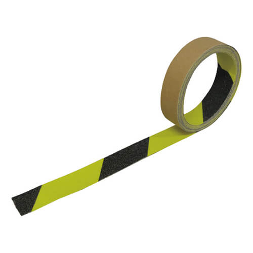 【廃番商品】滑り止めテープ25mm×3m　黄/黒　【ＮＣＡ 蛍光ノンスリップ ２５×３ｍ ゼブラタイプ】