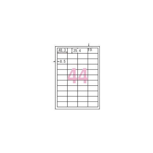 ｎａｎａラベル　Ａ４　４４面四辺余白　５００枚×２