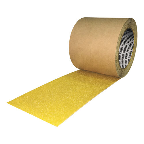 【廃番商品】滑り止めテープ100mm×5m　黄　【ＴＲＵＳＣＯ ノンスリップテープ屋内外用 平滑面強粘着タイプ １００ｍｍＸ５ｍ 黄色】