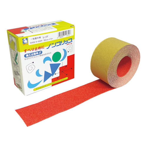 滑り止めテープ50mm×5m　赤　【ＮＣＡ ノンスリップテープ ５０×５ｍ 赤】