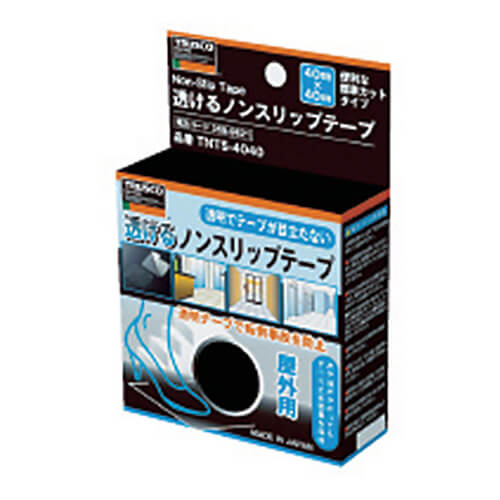滑り止めテープ100mm×5m　透明　【ＴＲＵＳＣＯ 透けるノンスリップテープ 屋外用 １００ｍｍＸ５ｍ】