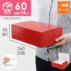 カラーBOX レッド（258×180×高87mm）