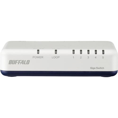 ５ポートスイッチングハブ　プラ筐体　ホワイト