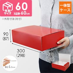 カラーBOX レッド（298×205×高87mm）