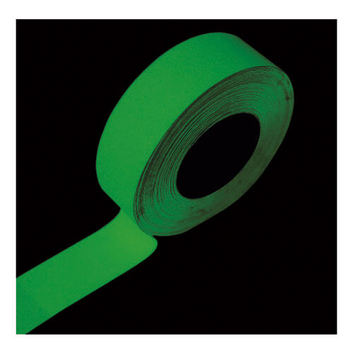 【廃番商品】滑り止めテープ50mm×18.3m　緑　【ＨＥＳＫＩＮＳ 蓄光アンチスリップテープ Ｇｌｏｗ ｉｎ ｔｈｅ Ｄａｒｋ ５０×１８．３ｍ】