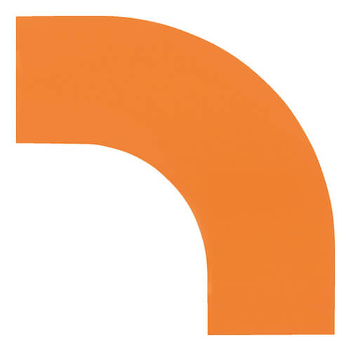 【廃番商品】ラインテープ(コーナー用)　オレンジ　【緑十字 コーナー用ガードテープ（１００ｍｍ幅用） オレンジ ＧＴＬ−１００ＹＲ １０枚組 屋内用】