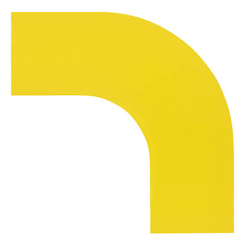 【廃番商品】ラインテープ(コーナー用)　黄　【緑十字 コーナー用ガードテープ（７５ｍｍ幅用） 黄 ＧＴＬ−７５Ｙ １０枚組 屋内用】