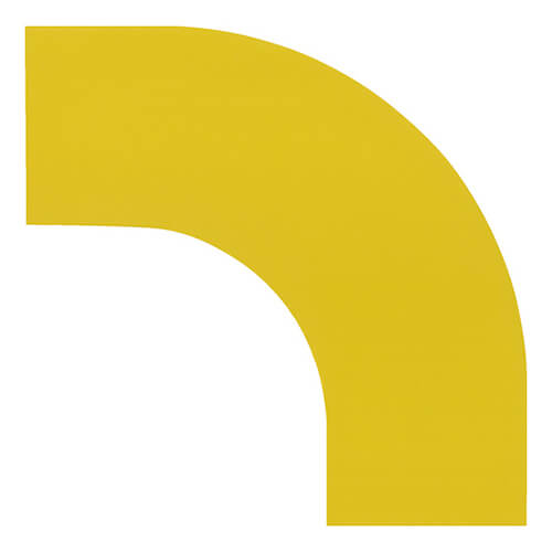 【廃番商品】ラインテープ(コーナー用)　黄　【緑十字 コーナー用ガードテープ（１００ｍｍ幅用） 黄 ＧＴＬ−１００Ｙ １０枚組 屋内用】