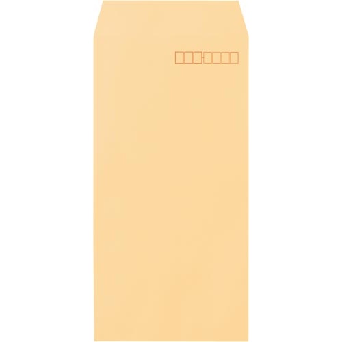 ソフトカラー封筒　長３　オレンジ　１００枚入　１０
