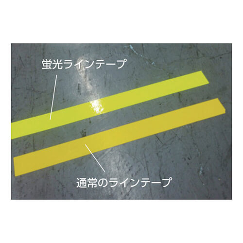 ラインテープ25mm×33m　赤　【ＴＲＵＳＣＯ 蛍光ラインテープ２５ｍｍｘ３３ｍ レッド】