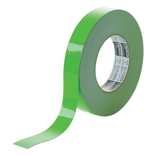 ラインテープ25mm×33m 緑 【ＴＲＵＳＣＯ 蛍光ラインテープ