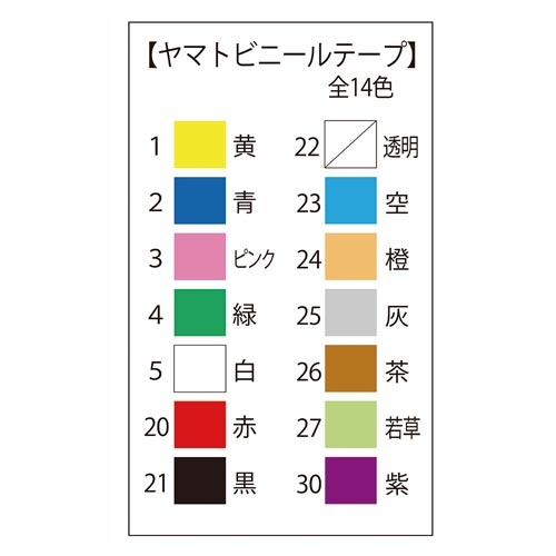ビニールテープ　１９ｍｍ×１０ｍ　透明