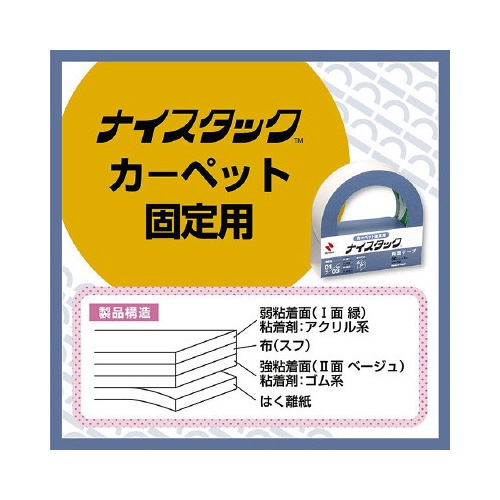 ナイスタックカーペット固定　幅５０ｍｍ×５ｍ　５巻