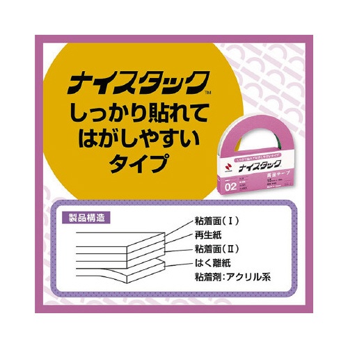 しっかり貼れてはがしやすい　幅１０ｍｍ×１０巻入