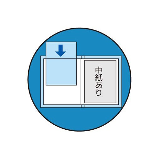 クリヤーブックポジティ　Ａ４縦　薄青　６０Ｐ