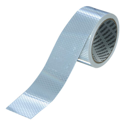 【廃番商品】反射テープ25mm×5m　白　【ＴＲＵＳＣＯ 高輝度プリズム反射テープ ２５ｍｍｘ５ｍ ホワイト】
