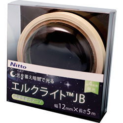 日東エルマテ 中輝度蓄光テープ ＪＩＳ－ＪＢ級 0.25mm×12mm×5ｍ グリーン NB1205B