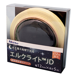 日東エルマテ 超高輝度蓄光テープ ＪＩＳ－ＪＤ級 0.6mm×12mm×5ｍ グリーン NB1205D