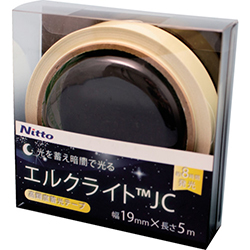 日東エルマテ 高輝度蓄光テープ ＪＩＳ－ＪＣ級 0.3mm×19mm×5ｍ グリーン NB1905C