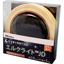 日東エルマテ 超高輝度蓄光テープ ＪＩＳ－ＪＤ級 0.6mm×19mm×5ｍ グリーン NB1905D