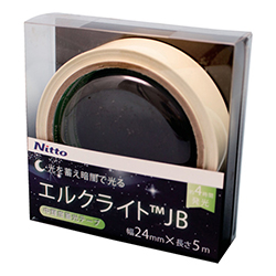 日東エルマテ 中輝度蓄光テープ ＪＩＳ－ＪＢ級 0.25mm×24mm×5ｍ グリーン NB2405B