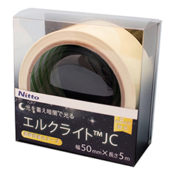 日東エルマテ 高輝度蓄光テープ ＪＩＳ－ＪＣ級 0.3mm×50mm×5ｍ グリーン NB5005C