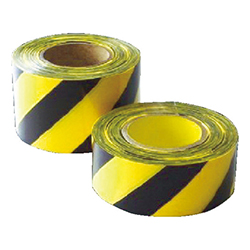 日東エルマテ 危険標示テープ トラ模様 両面印刷 60mm×50ｍ イエロー/ブラック DM6