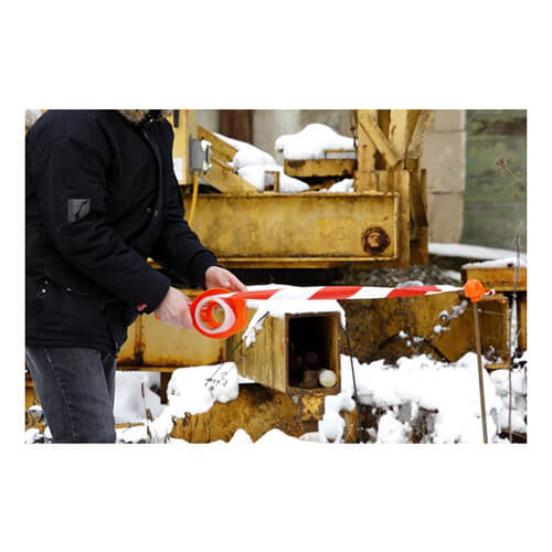 【廃番商品】標識テープ50mm×100m　赤/白　【ＮＯＶＡＰ ホルダー付き表示テープ ＳＰＥＥＤ ＴＡＰＥ［［Ｒ上］］ 